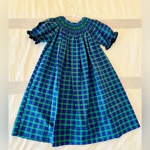 Southern Sunshine Girls’ Royalton Plaid Bishop Dress with Slip in Size 5T